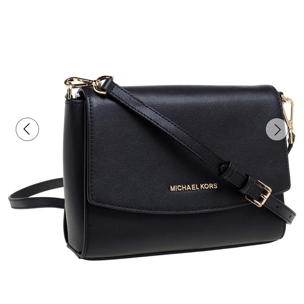 Michael Kors Black Leather Crossbody Bag